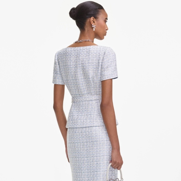 self-portrait Blue Boucle Midi Dress US12 - MSRP $615 - NWT - Picture 3 of 8